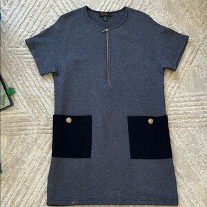 St. John blue Short Sleeve knit Dress